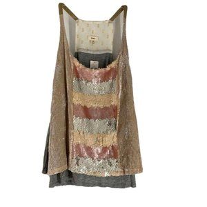 NWT Anthropologie Tiny Sequined Tank Small